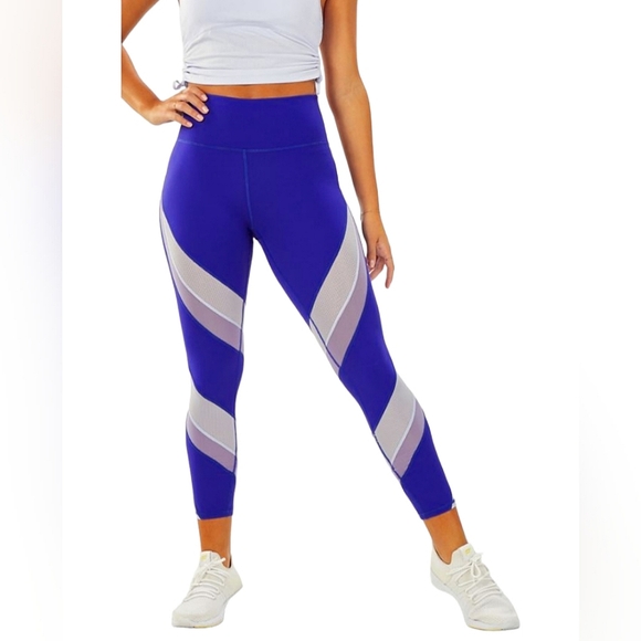 Fabletics Pants - FABLETICS Blue Violet Define PowerHold High-Waisted 7/8 Moisture Wick Leggings